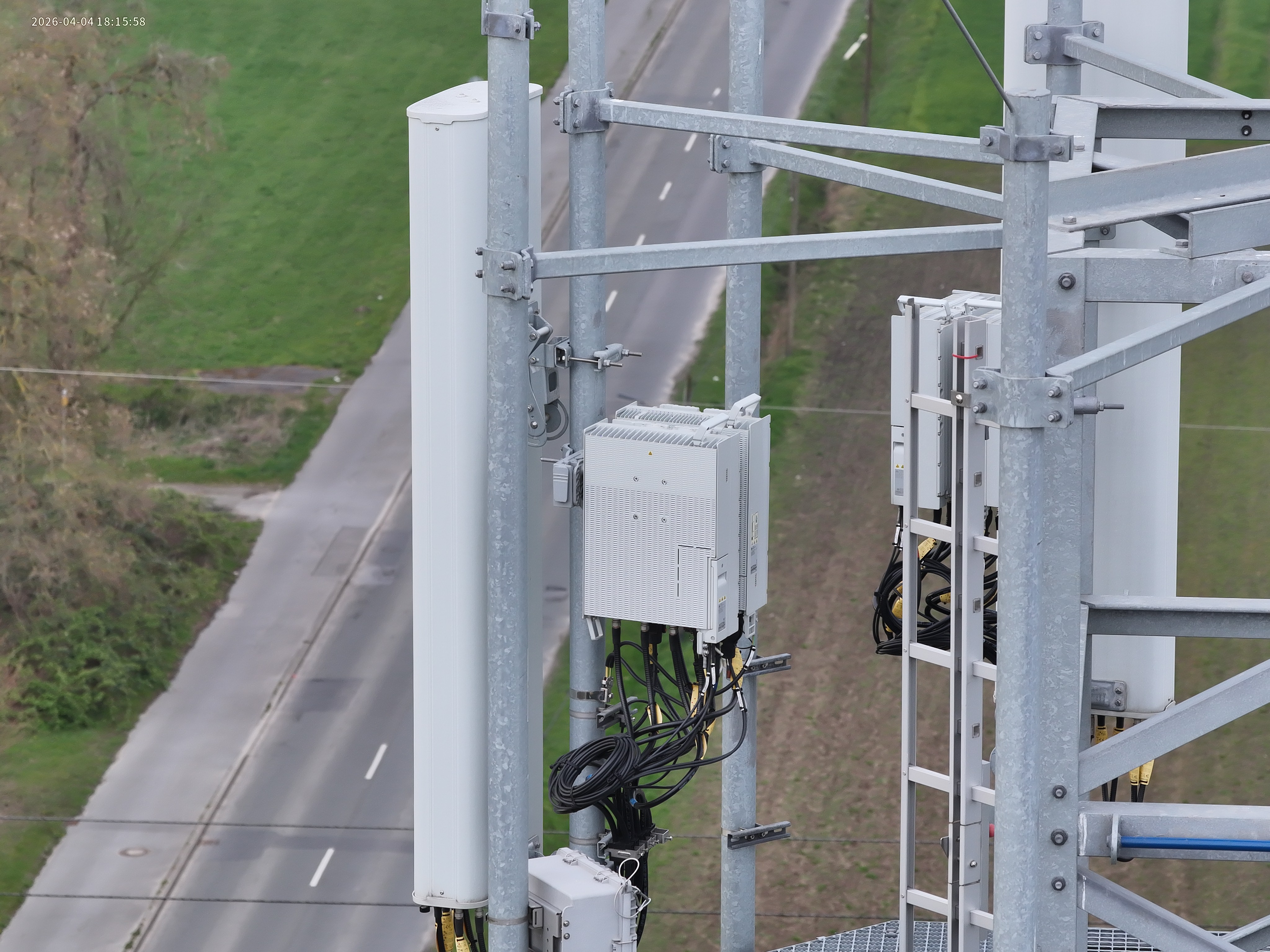 Mobilfunkmast Inspektion aus der Luft